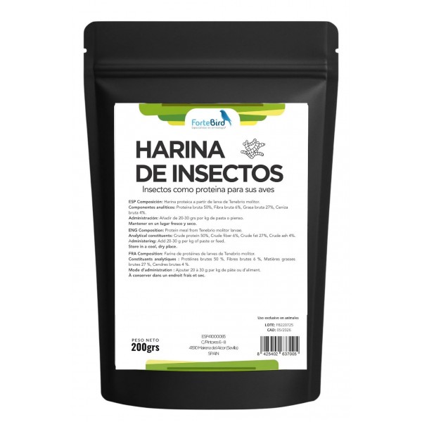 Harina de Insectos Fortebird 200 grs ForteBird