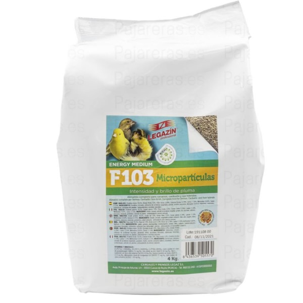 Pienso F103 Microparticulas Food for canaries