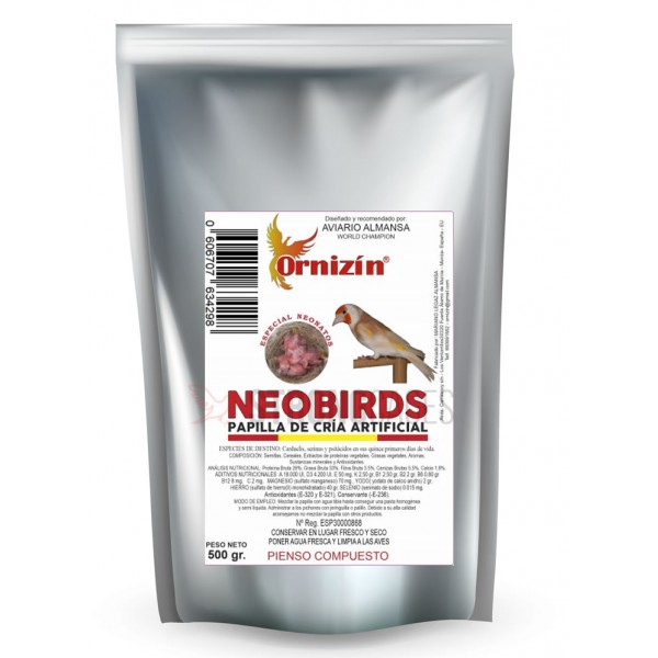 NeoBirds Papilla para la cría artificial de Ornizin Birds papilleras