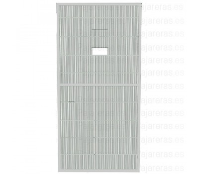  Panel de malla de voladero con puerta guillotina blanco