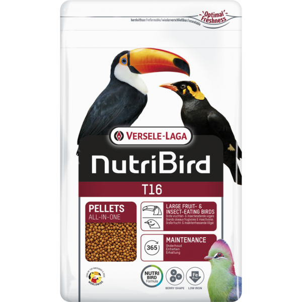 Nutribird T16 (Comida para tucanes, turacos y otros grandes frugívoros) Food insectivores and frugivores
