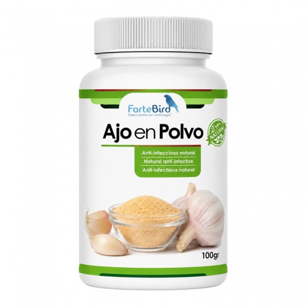 Ajo en Polvo 100% | Antiinfeccioso para aves ForteBird