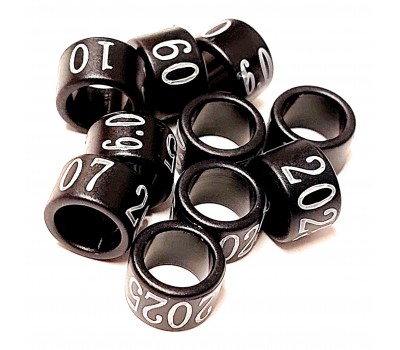 Exoticos / Anillas Grabadas con año y numeradas de Aluminio 2,5mm