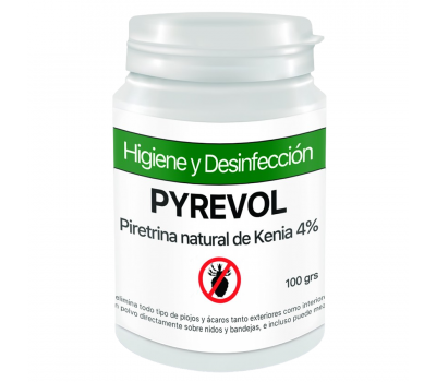 Pyrevol 100 grs (elimina todo tipo de piojos y ácaros tanto exteriores como interiores)