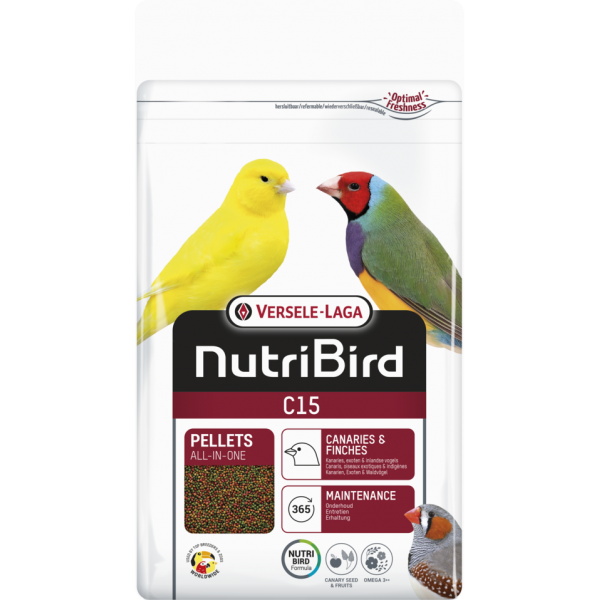 Alimento para canarios y exóticos NutriBird C15 1Kg Comida para canarios