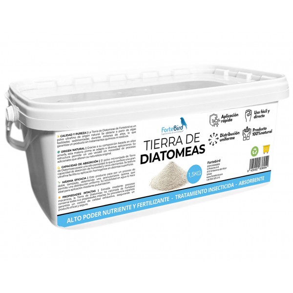 Tierra de Diatomeas Fortebird 1,5kg Parásitos externos / Insecticidas
