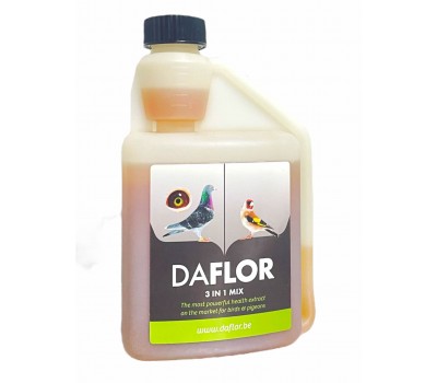 Daflor 3 in 1 Mix 500 ml (antibacteriano, antiviral, fungicida, anticoccidiosis, favorece la digestión, despeja las vías respiratorias y purifica la sangre)