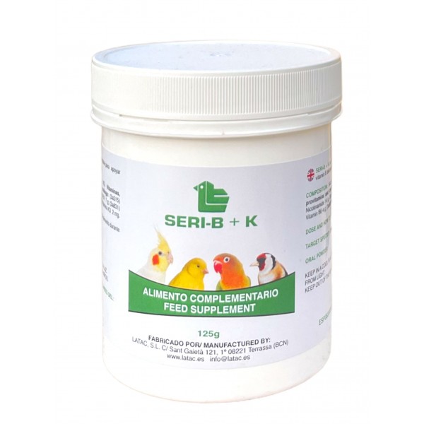 Latac SERI-B+K en polvo (fórmula enriquecida con vitamina K para la cría y situaciones de estrés) Latac Latac SERI-B+K en polvo (fórmula enriquecida con vitamina K para la cría y situaciones de estrés) Latac