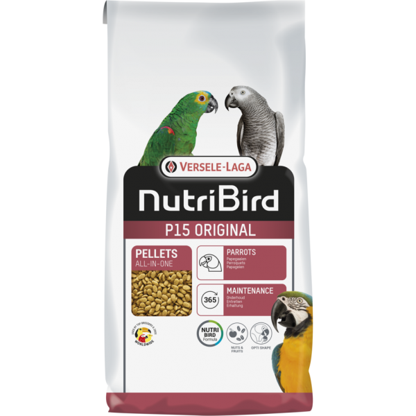 NutriBird P 15 Original (Pienso de mantenimiento completo y equilibrado para papagayos) Food for parrots
