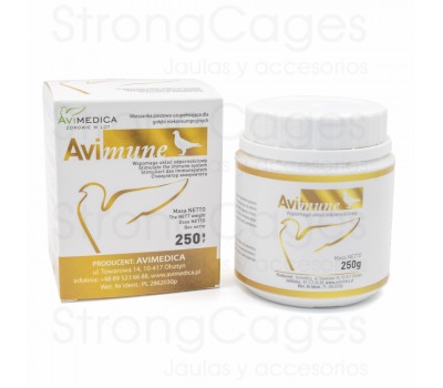 AviMedica AviMune 250 gramos, (tratamiento Adenocoli y Salmonelosis).