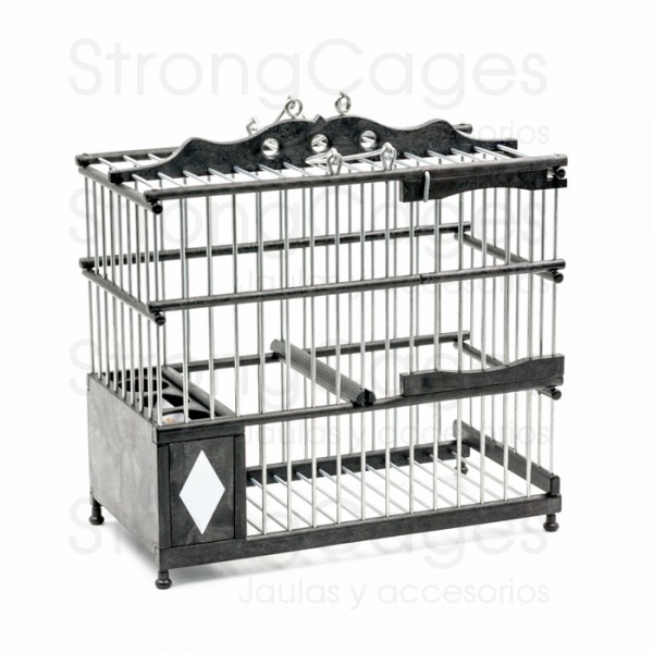Jaula Malagueña color negro PVC Silvestrismo Cages and Accessories