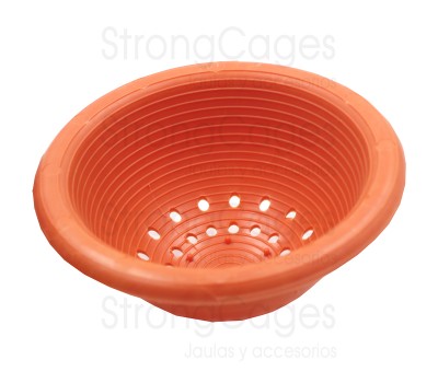 Orange plastic nest