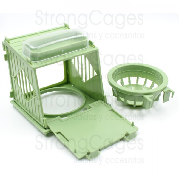 Green external nest with egg holder Green external nest with egg holder