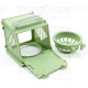 Green external nest with egg holder Green external nest with egg holder