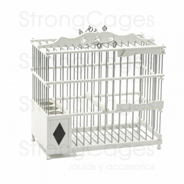 Jaula Malagueña color blanco PVC Silvestrismo Cages and Accessories
