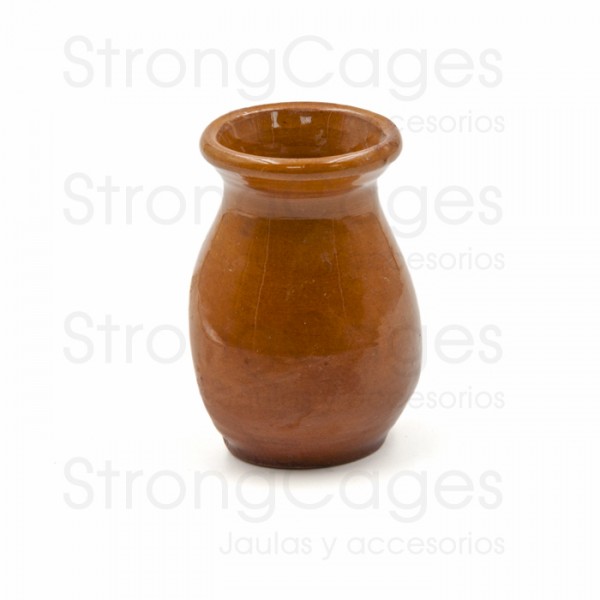 Olleta cerámica marrón Jaulas silvestrismo y accesorios