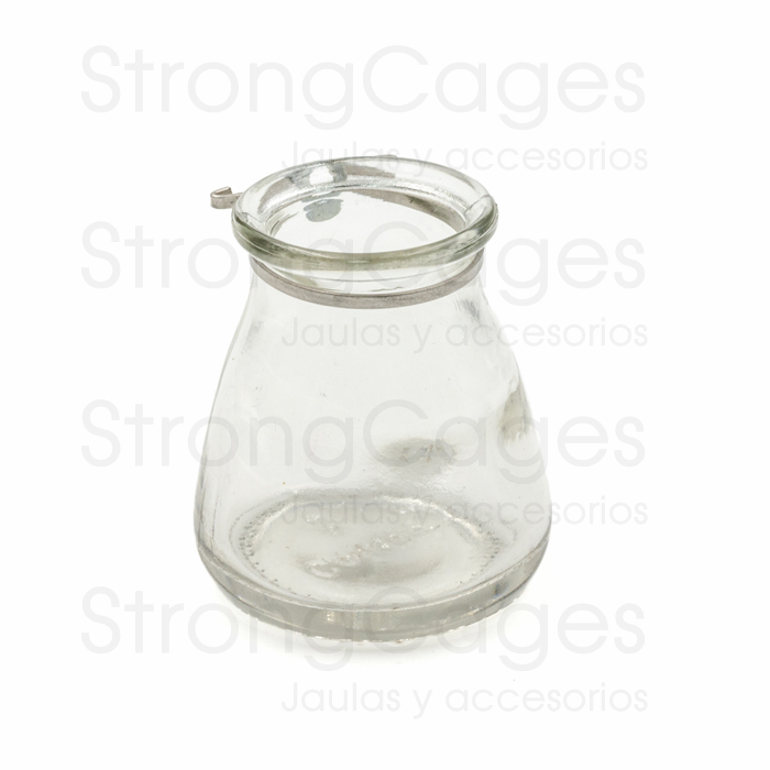 Olleta de cristal con anilla metálica Olleta de cristal con anilla metálica