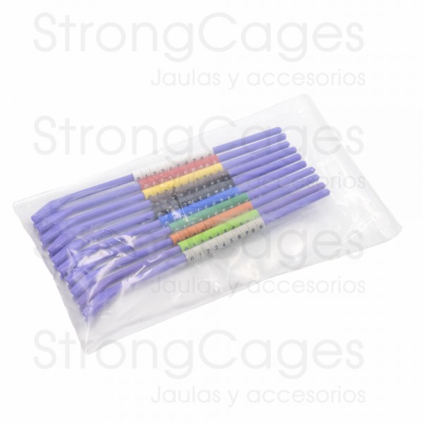 Anillas de plástico numeradas 3 mm Canarios Anillas de plástico numeradas 3 mm Canarios