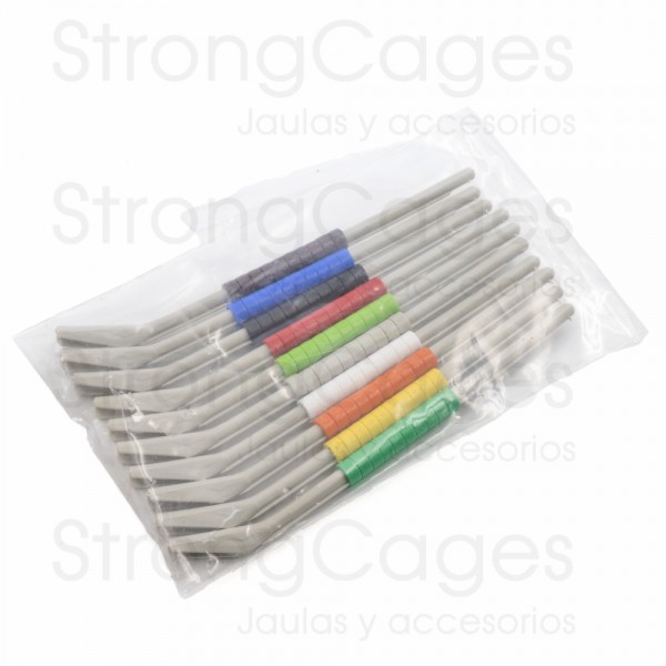Anillas de plástico numeradas 4 mm Psitacidas Anillas de plástico numeradas 4 mm Psitacidas