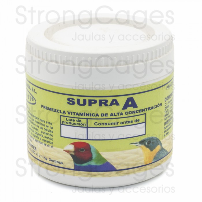 Supra A - Premezcla vitamínica de alta concentración 100 gr. Supra A - Premezcla vitamínica de alta concentración 100 gr.