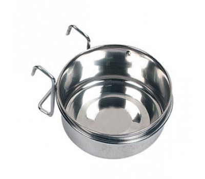 Comedero loro acero inoxidable 12cm